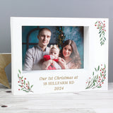 Personalised Christmas Foliage 5x7 Box Photo Frame: 4 - Photo Frames By Gift Moments