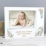 Personalised Christmas Foliage 5x7 Box Photo Frame: 6 - Photo Frames By Gift Moments
