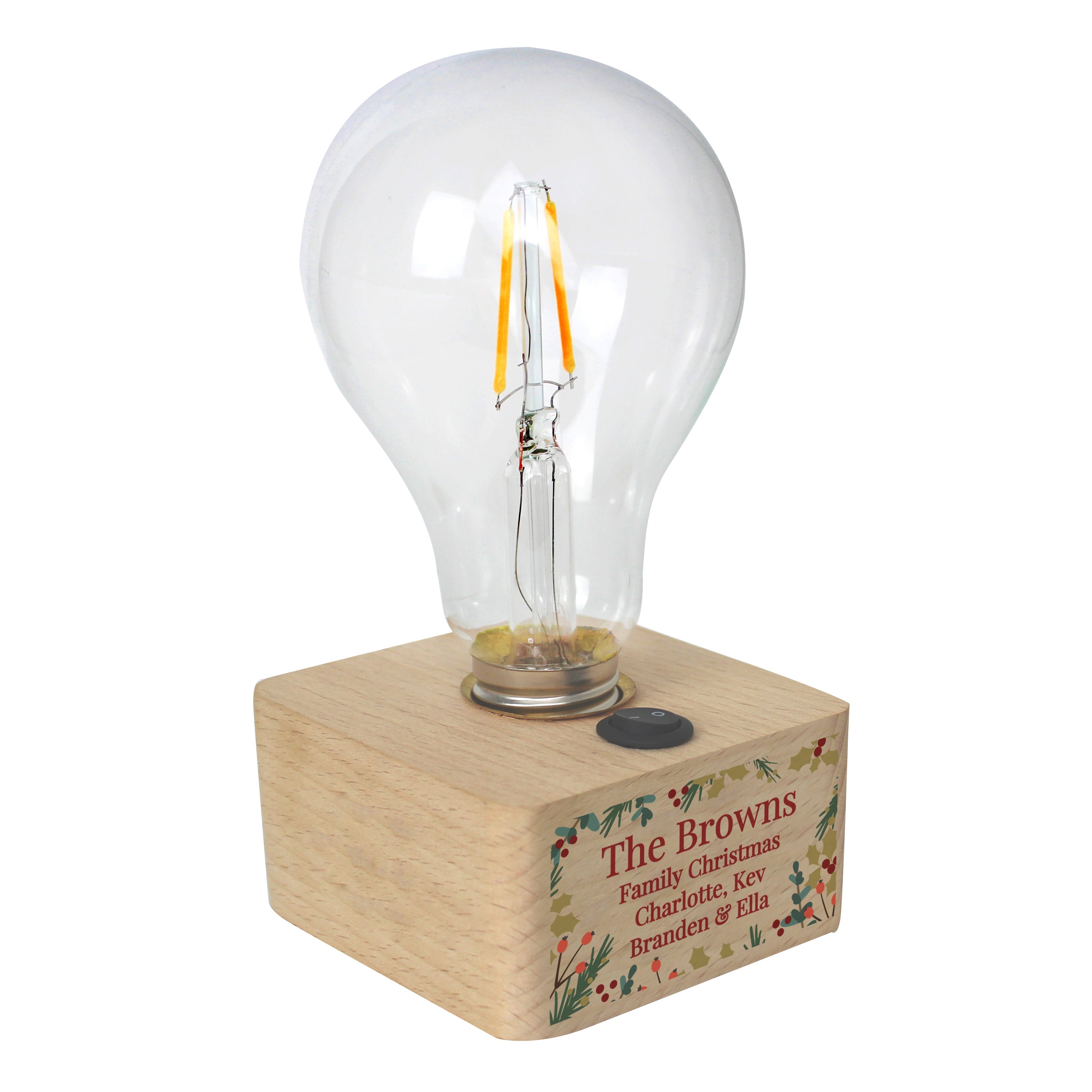 Personalised Christmas Foliage Light Bulb - Shop LED Lighting At Gift Moments - 6