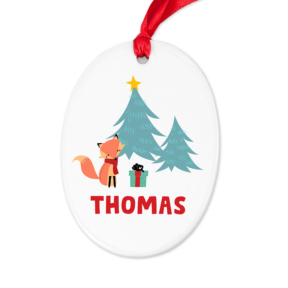 Personalised Christmas Fox Decoration: 6 - Christmas Decorations By Gift Moments