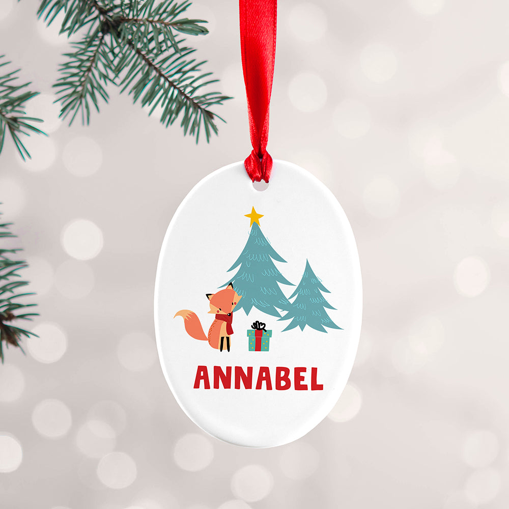 Personalised Christmas Fox Decoration: 3 - Christmas Decorations By Gift Moments