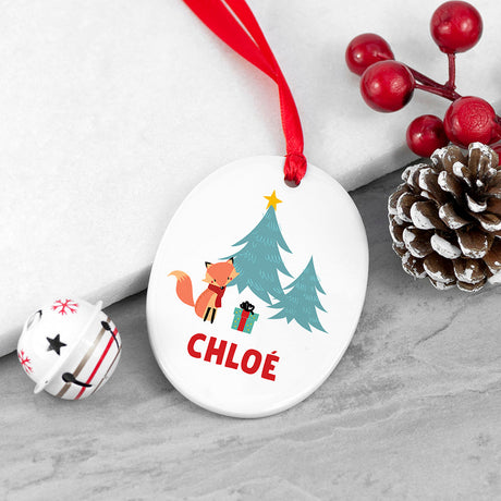 Personalised Fox Christmas Ornament: 5 - Christmas Decorations By Gift Moments