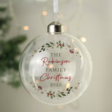 Personalised Christmas Glass Bauble: 1 - Christmas Baubles By Gift Moments