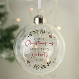 Personalised Christmas Glass Bauble: 4 - Christmas Baubles By Gift Moments