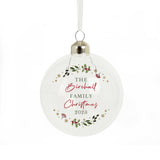 Personalised Christmas Glass Bauble: 5 - Christmas Baubles By Gift Moments