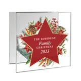 Personalised Christmas Glass Tea Light Candle Holder: 5 - Candle Holders By Gift Moments