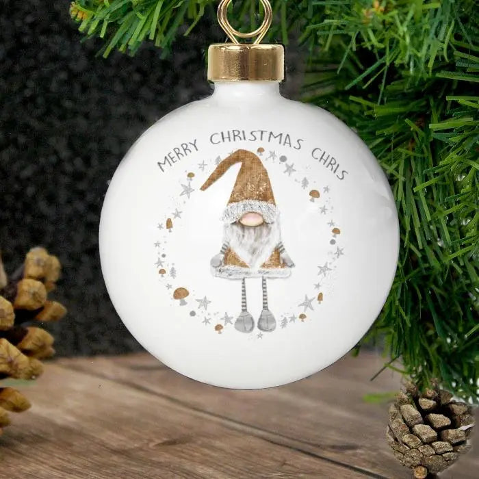 Personalised Christmas Gonk Bauble: 3 - Christmas Baubles By Gift Moments