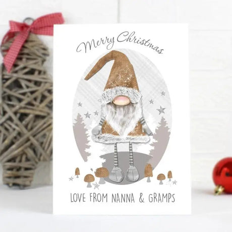 Personalised Christmas Gonk Card: 1 - Greeting Cards By Gift Moments