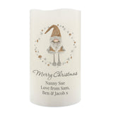 Personalised Christmas Gonk LED Candle: 5 - LED Lighting By Gift Moments
