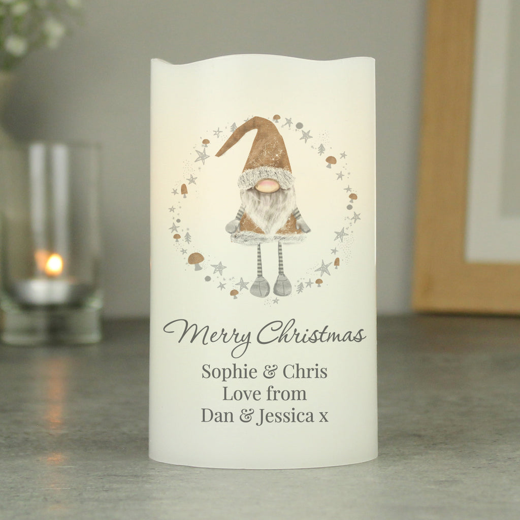 Personalised Christmas Gonk LED Candle - Shop LED Lighting At Gift Moments - 2