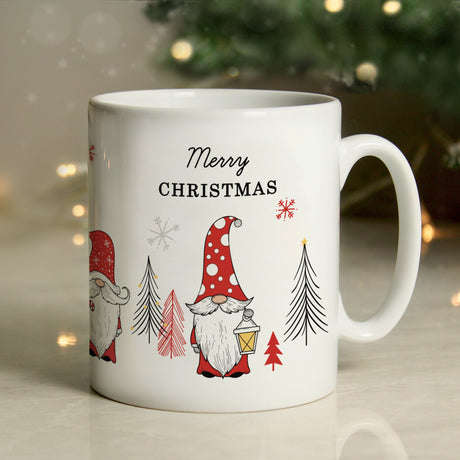 Personalised Christmas Gonk Pattern Mug: 2 - Mugs By Gift Moments