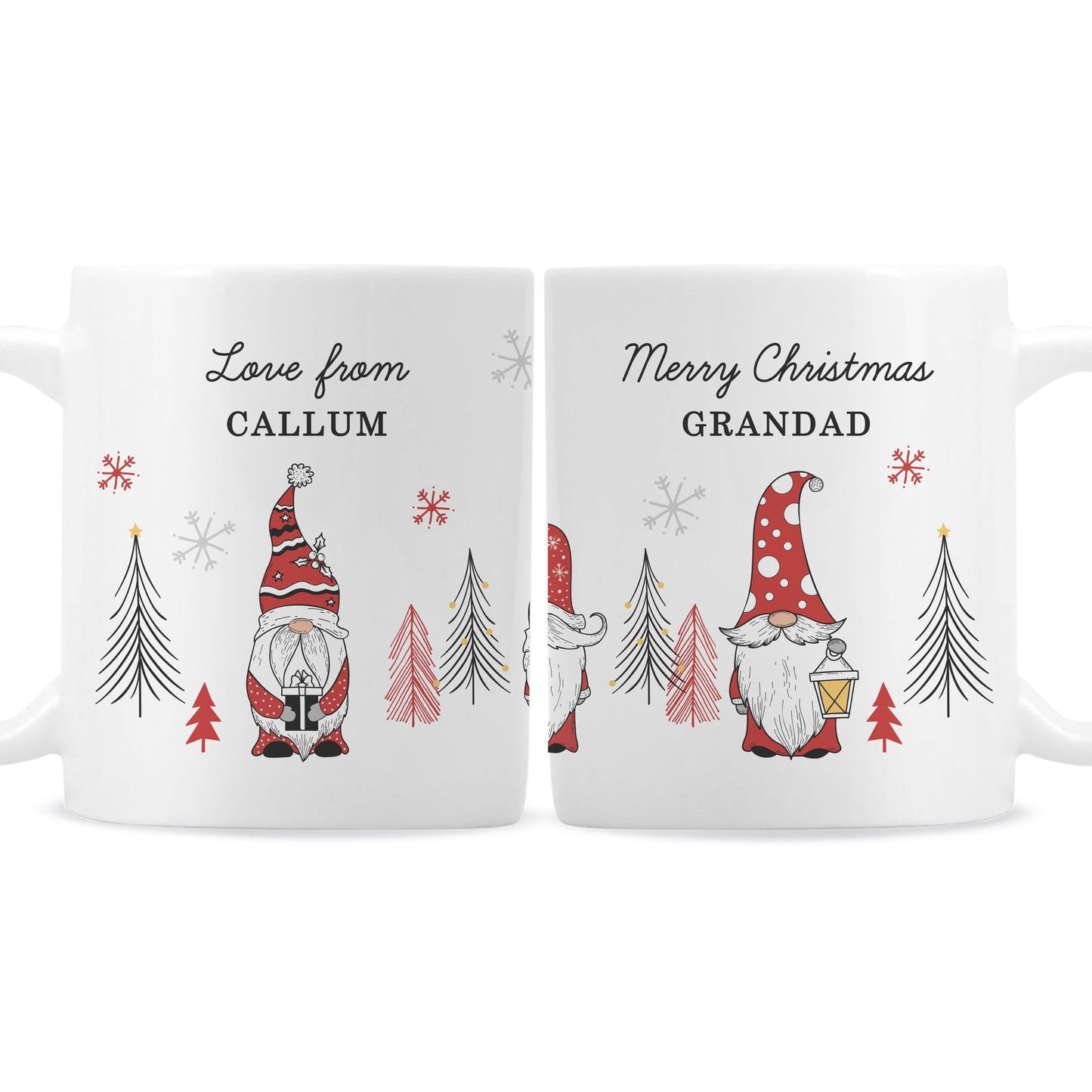 Personalised Christmas Gonk Pattern Mug: 5 - Mugs By Gift Moments