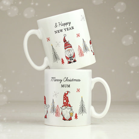 Personalised Christmas Gonk Pattern Mug: 7 - Mugs By Gift Moments