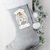 Personalised Christmas Gonk Silver Grey Stocking: 1 - Christmas Stockings By Gift Moments