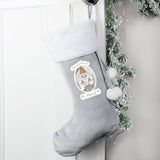 Personalised Christmas Gonk Silver Grey Stocking: 2 - Christmas Stockings By Gift Moments