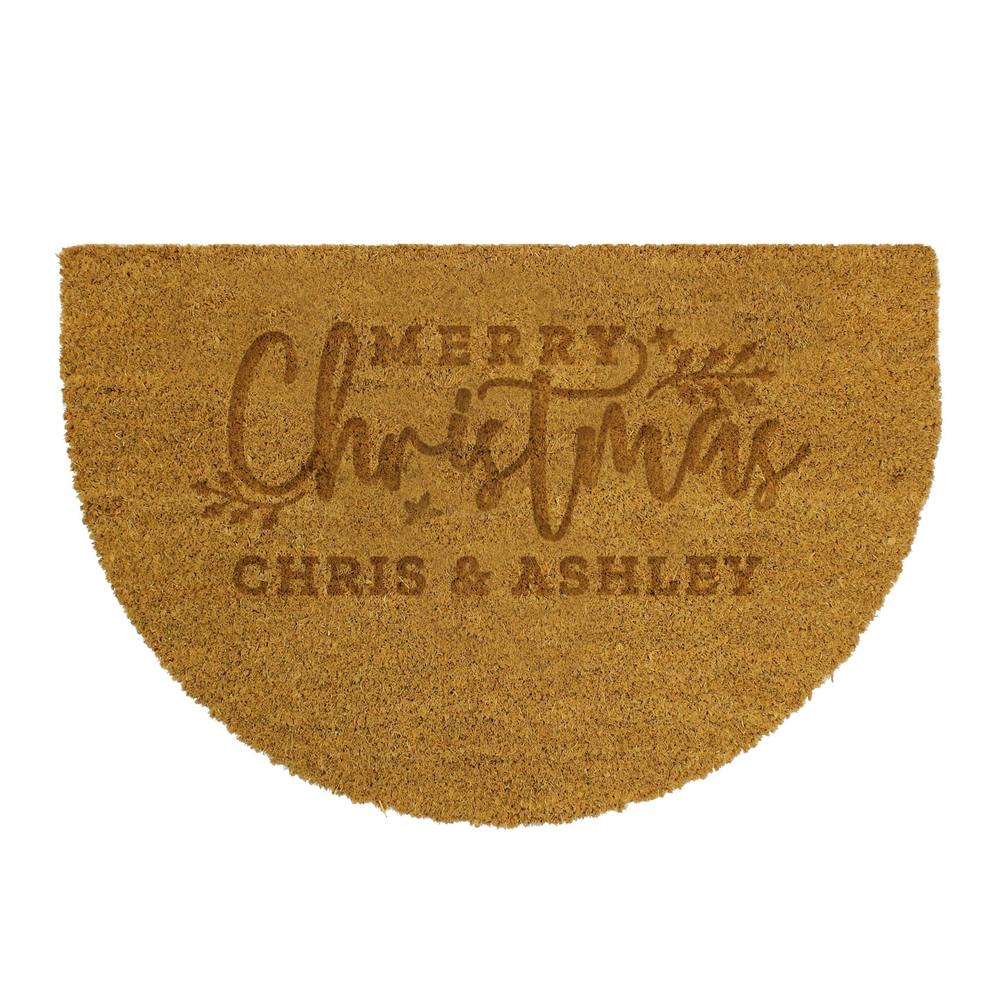Personalised Christmas Half Moon Indoor Doormat: 5 - Doormats By Gift Moments