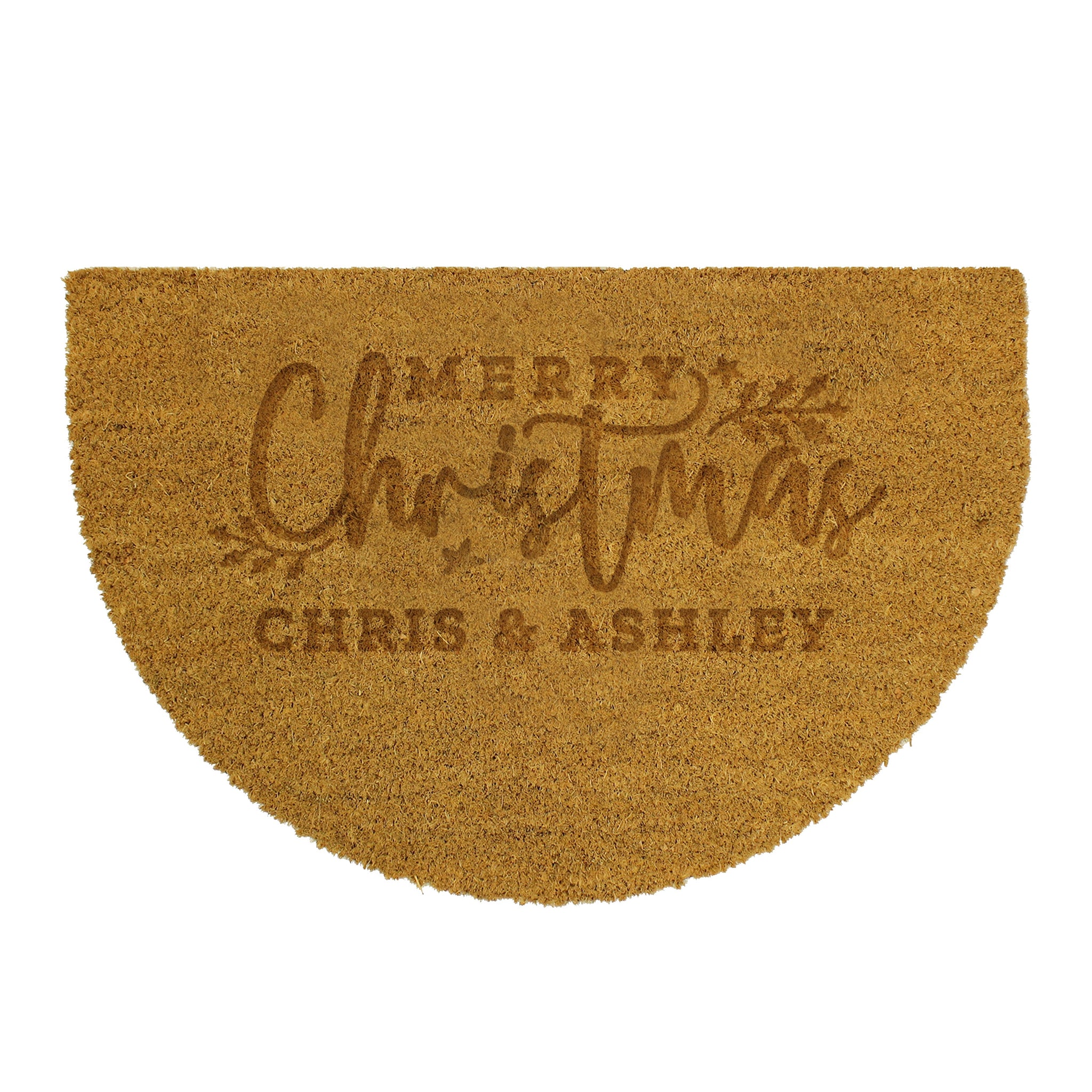 Personalised Christmas Half Moon Indoor Doormat: 5 - Doormats By Gift Moments