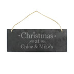 Personalised Christmas Hanging Slate Plaque - Shop Signs & Plaques At Gift Moments - 2