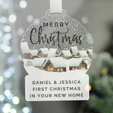 Personalised Christmas Home Acrylic Snowglobe Decoration: 2 - Christmas Decorations By Gift Moments