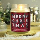 Personalised Christmas Large Scented Jar Candle: 1 - Candles By Gift Moments