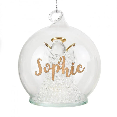 Personalised Christmas LED Angel Bauble: 4 - LED Lighting By Gift Moments