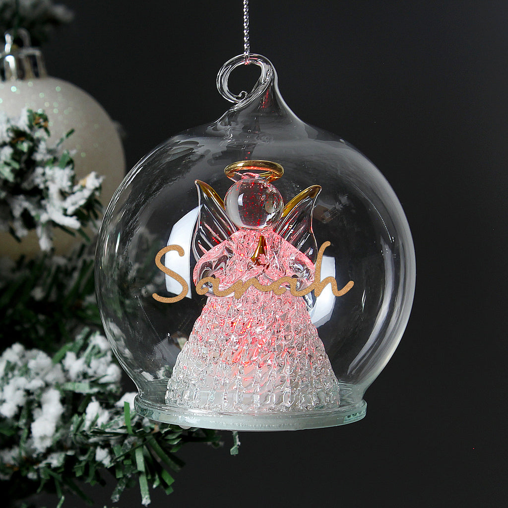 Personalised Christmas LED Angel Bauble - Shop LED Lighting At Gift Moments - 2
