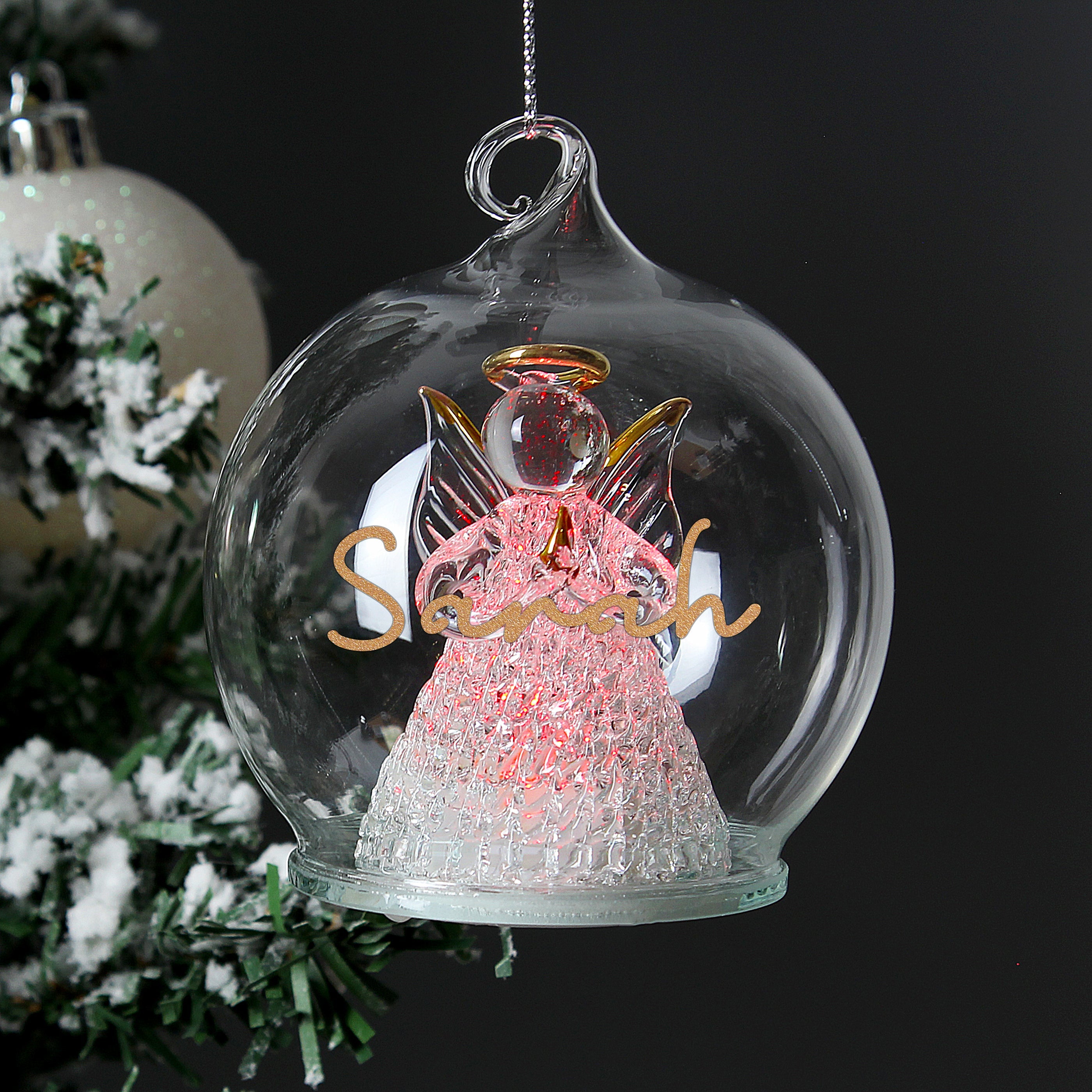 Personalised Christmas LED Angel Bauble - Shop LED Lighting At Gift Moments - 2