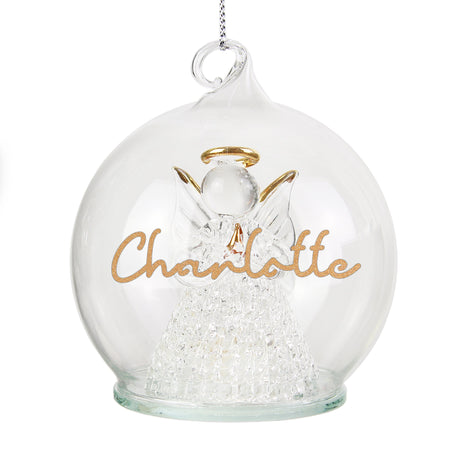 Personalised Christmas LED Angel Bauble: 4 - LED Lighting By Gift Moments