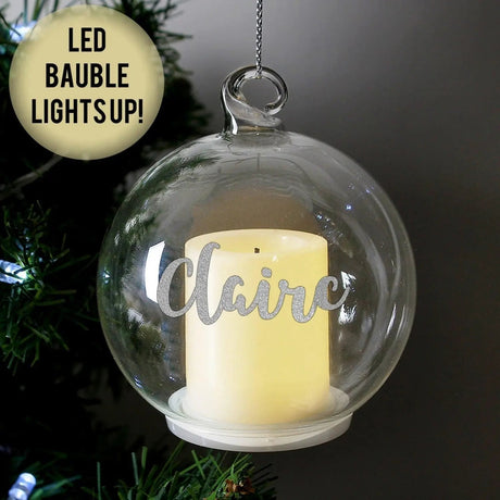 Personalised Christmas LED Candle Bauble: 2 - LED Lighting By Gift Moments