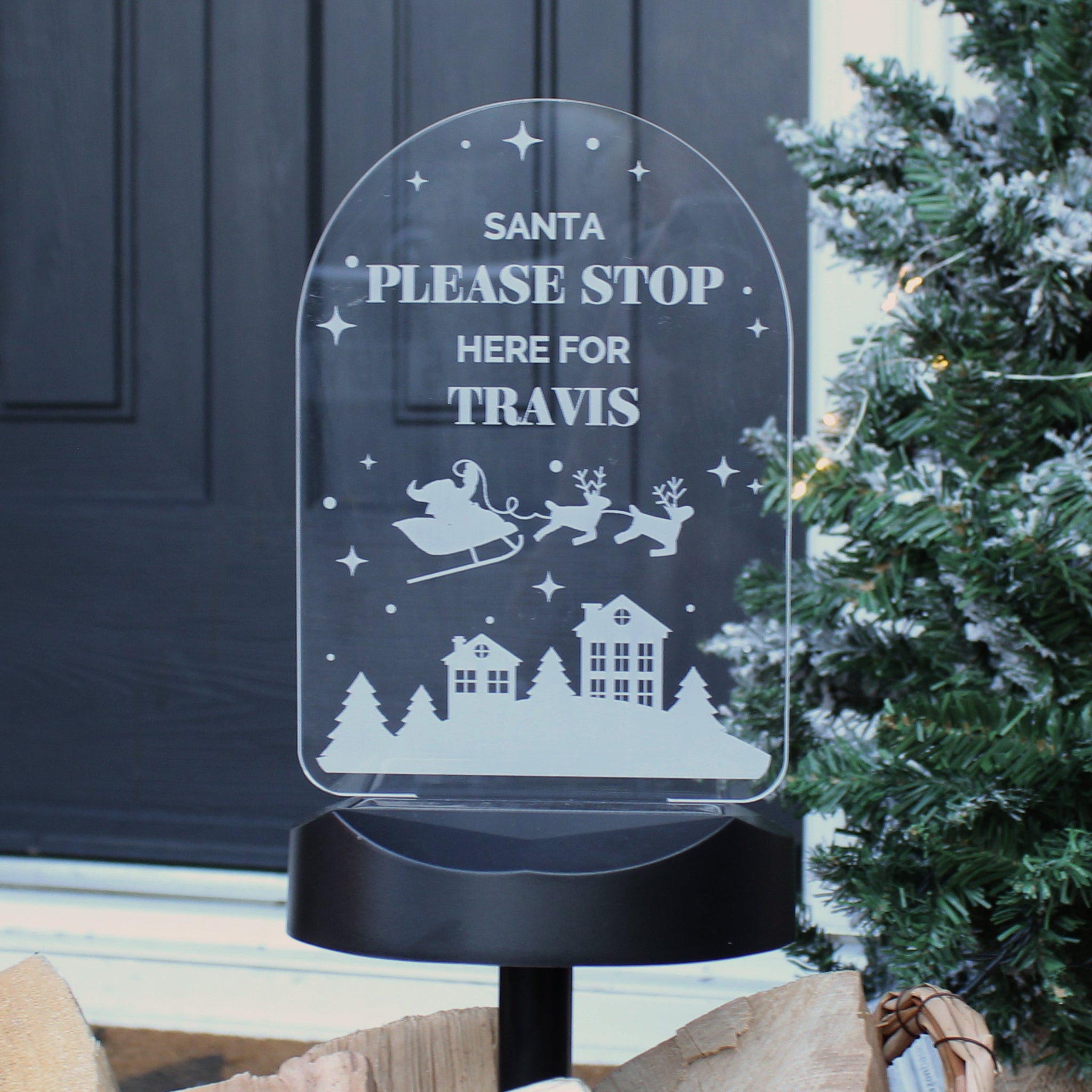 Personalised Christmas Outdoor Solar Light: 5 - Solar Lights By Gift Moments
