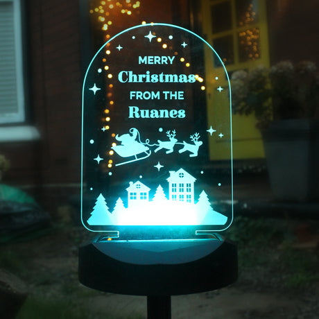 Personalised Christmas Outdoor Solar Light: 7 - Solar Lights By Gift Moments