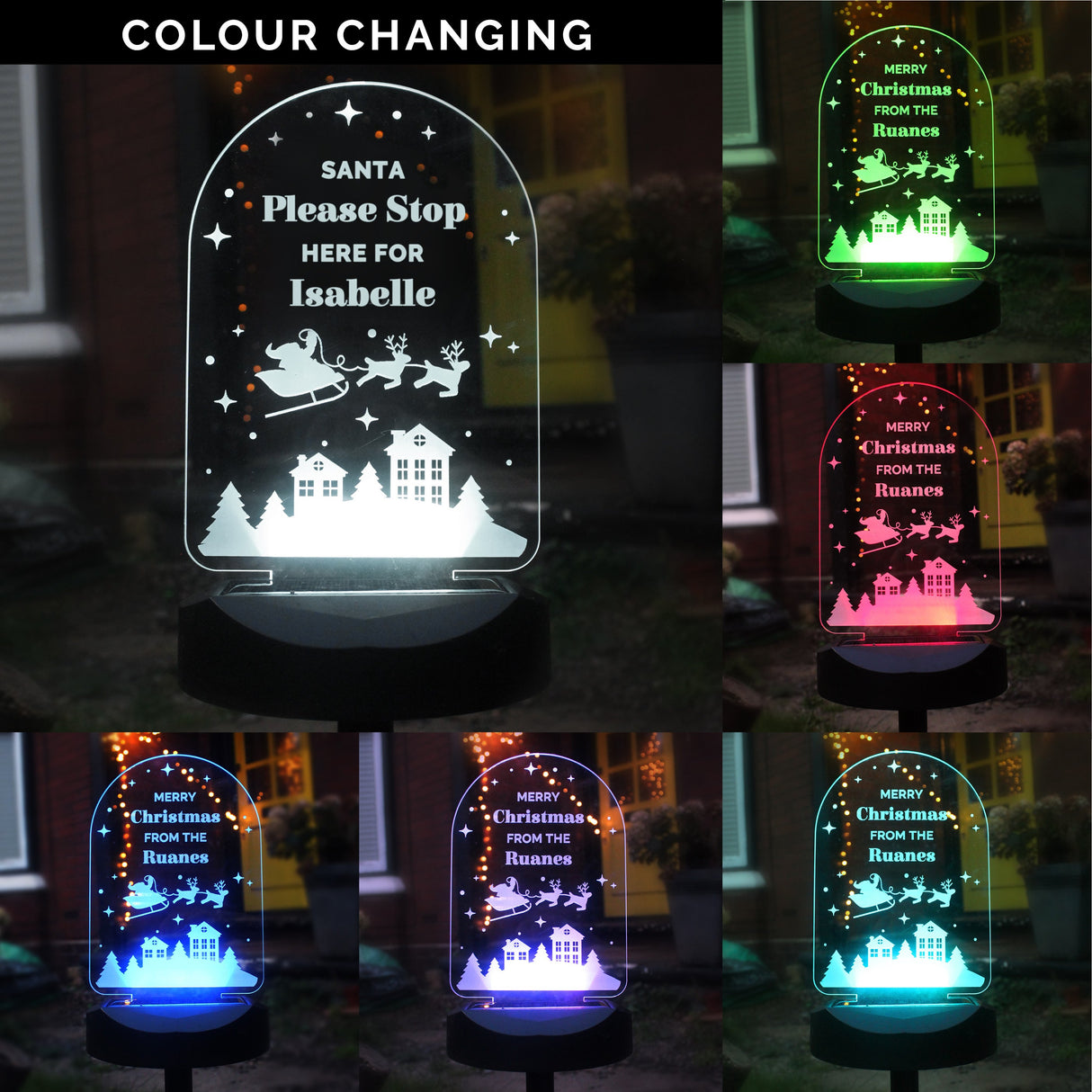 Personalised Christmas Outdoor Solar Light: 3 - Solar Lights By Gift Moments