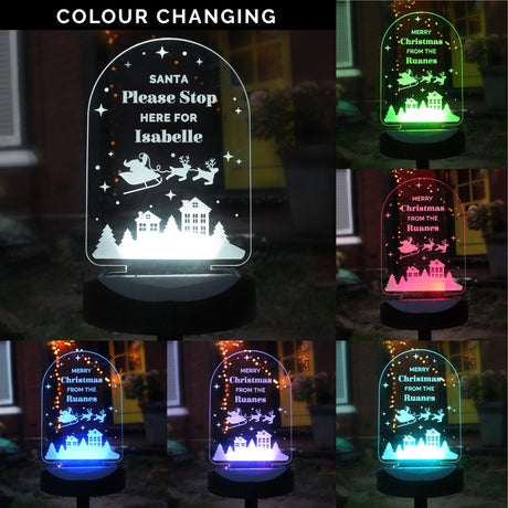 Personalised Christmas Outdoor Solar Light: 3 - Solar Lights By Gift Moments