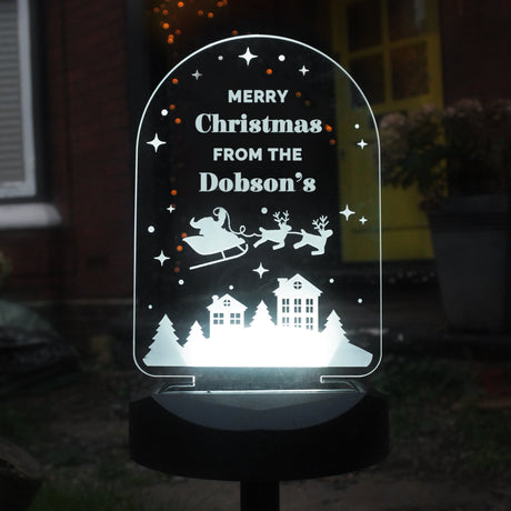 Personalised Christmas Outdoor Solar Light: 9 - Solar Lights By Gift Moments