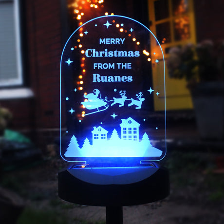Personalised Christmas Outdoor Solar Light: 4 - Solar Lights By Gift Moments