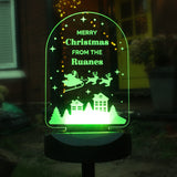 Personalised Christmas Outdoor Solar Light: 6 - Solar Lights By Gift Moments