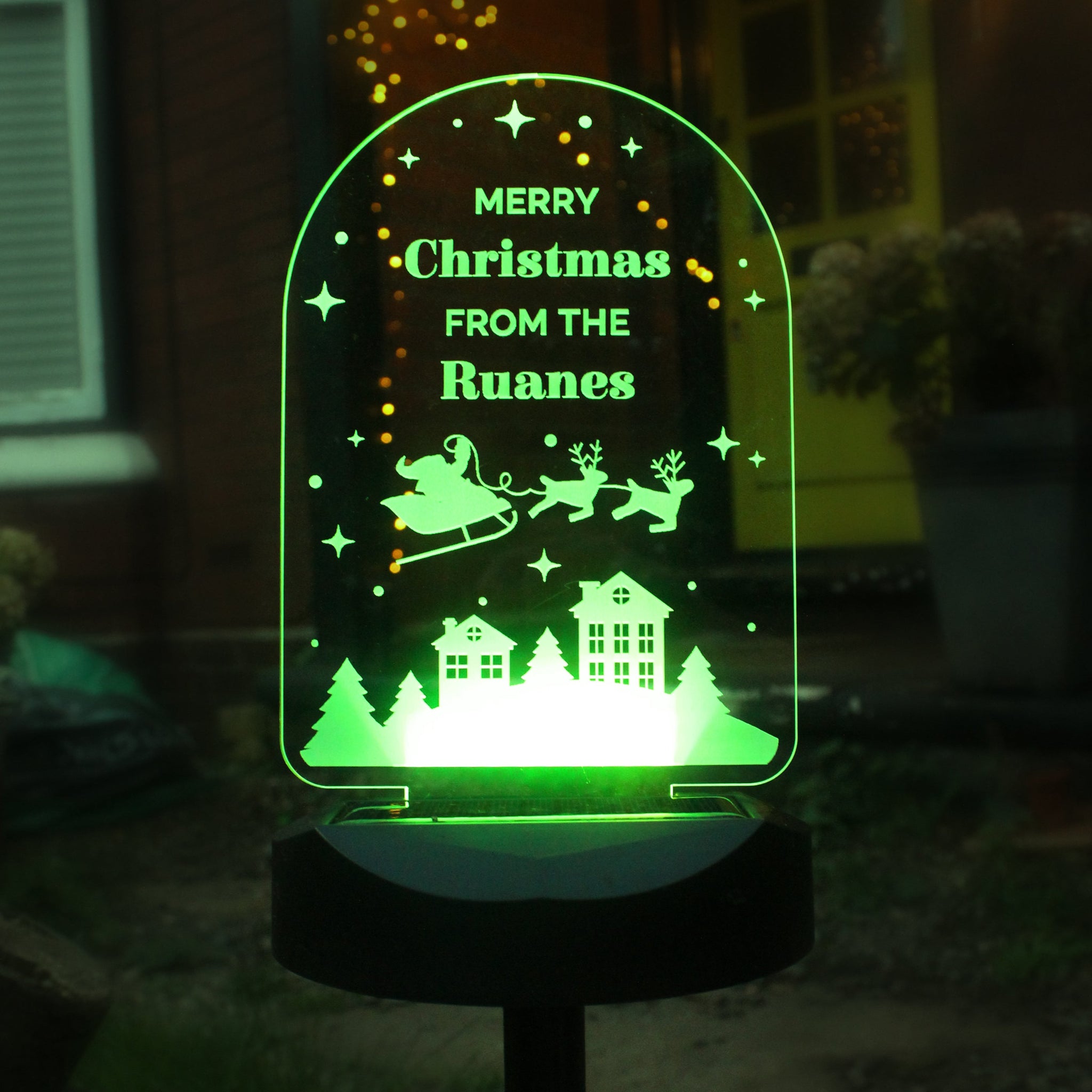 Personalised Christmas Outdoor Solar Light: 6 - Solar Lights By Gift Moments