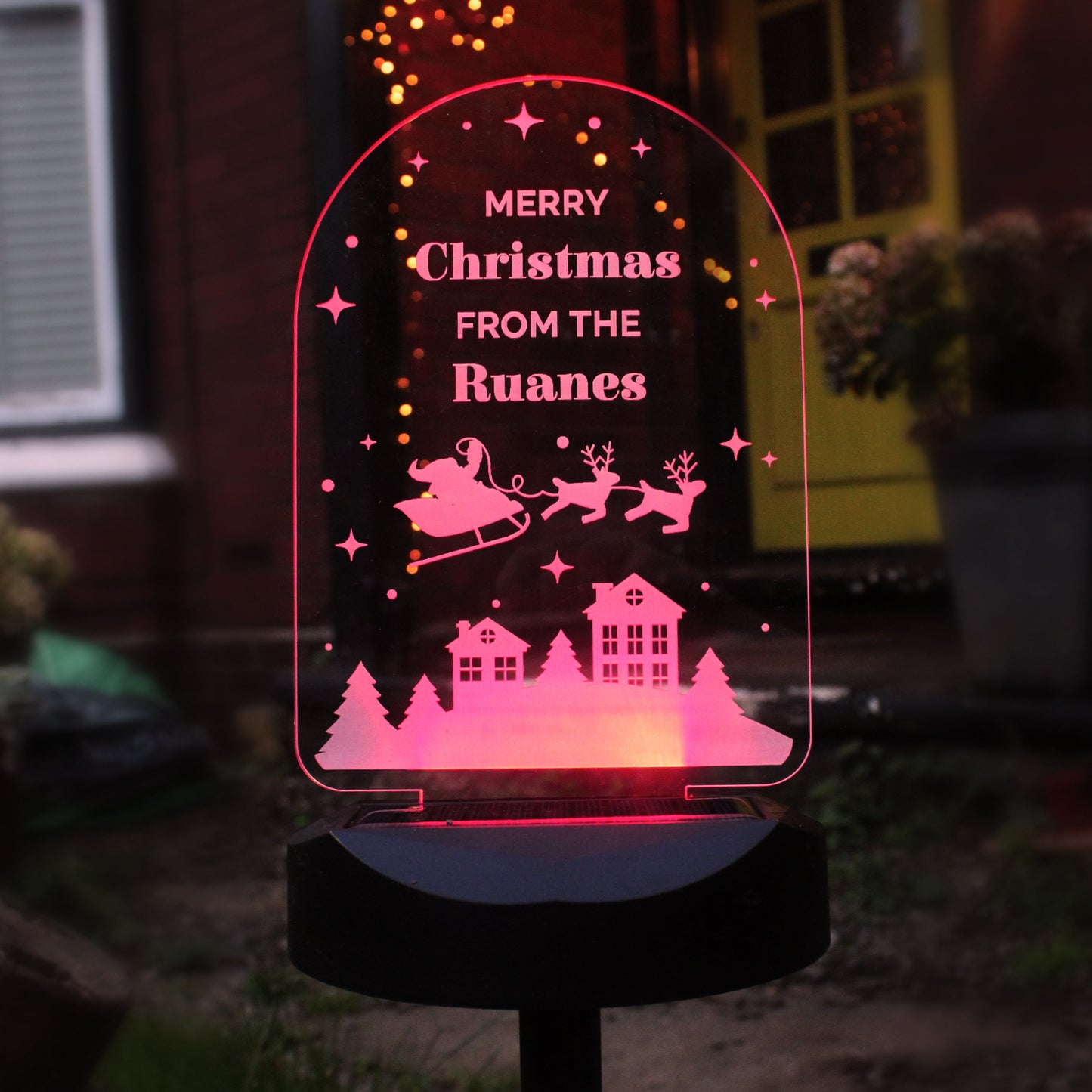 Personalised Christmas Outdoor Solar Light: 2 - Solar Lights By Gift Moments