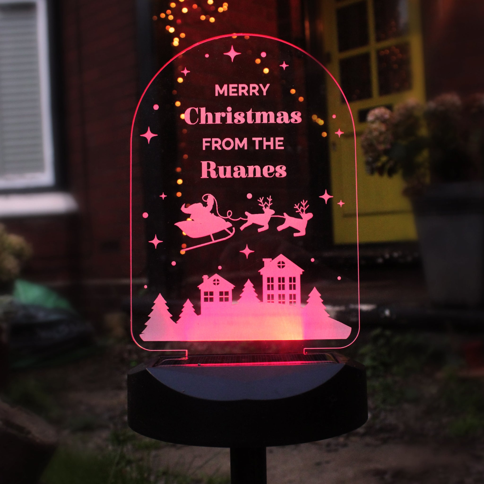 Personalised Christmas Outdoor Solar Light: 2 - Solar Lights By Gift Moments
