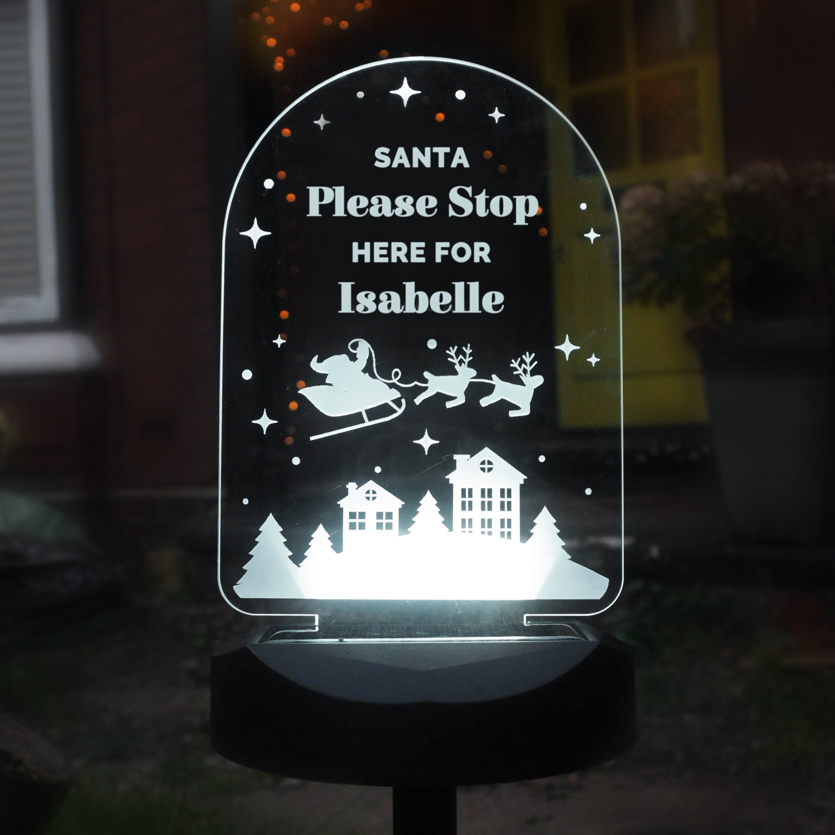 Personalised Christmas Outdoor Solar Light - Shop Solar Lights At Gift Moments - 1