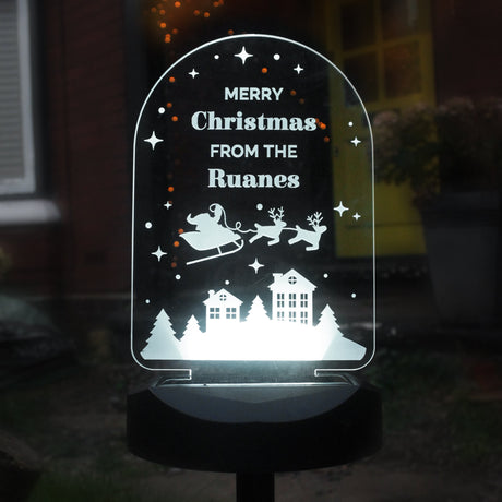 Personalised Christmas Outdoor Solar Light: 8 - Solar Lights By Gift Moments