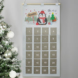 Personalised Christmas Penguin Advent Calendar In Silver Grey: 1 - Advent Calendars By Gift Moments