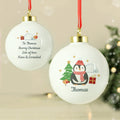 Personalised Christmas Penguin Bauble - Shop Christmas Baubles At Gift Moments - 1