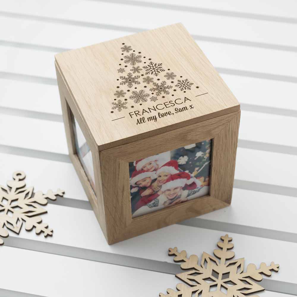 Personalised Christmas Photo Cube: 1 Photo Cubes By Gift Moments