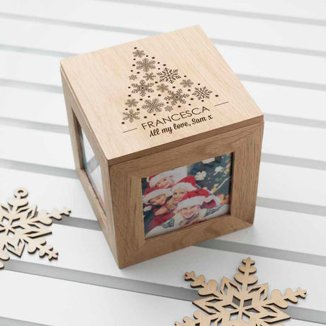 Personalised Christmas Photo Cube: 1 Photo Cubes By Gift Moments