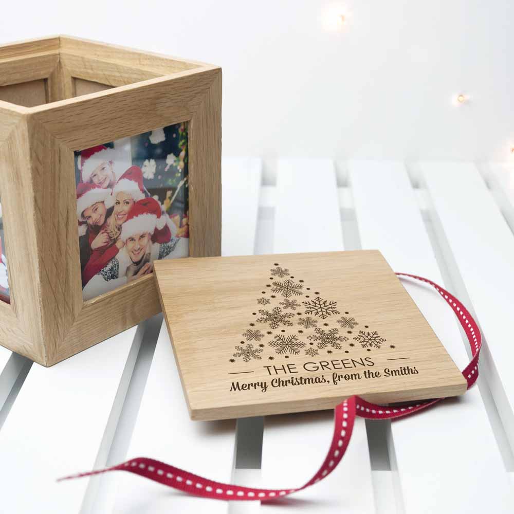 Personalised Christmas Photo Cube: 3 Photo Cubes By Gift Moments