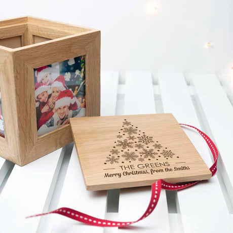 Personalised Christmas Photo Cube: 3 Photo Cubes By Gift Moments