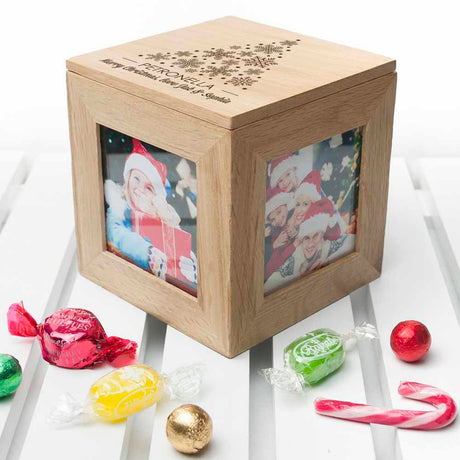 Personalised Christmas Photo Cube: 4 Photo Cubes By Gift Moments