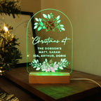 Personalised Christmas Poinsettia Wooden Based LED Light - Shop LED Lighting At Gift Moments - 4