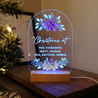Personalised Christmas Poinsettia Wooden Based LED Light - Shop LED Lighting At Gift Moments - 9